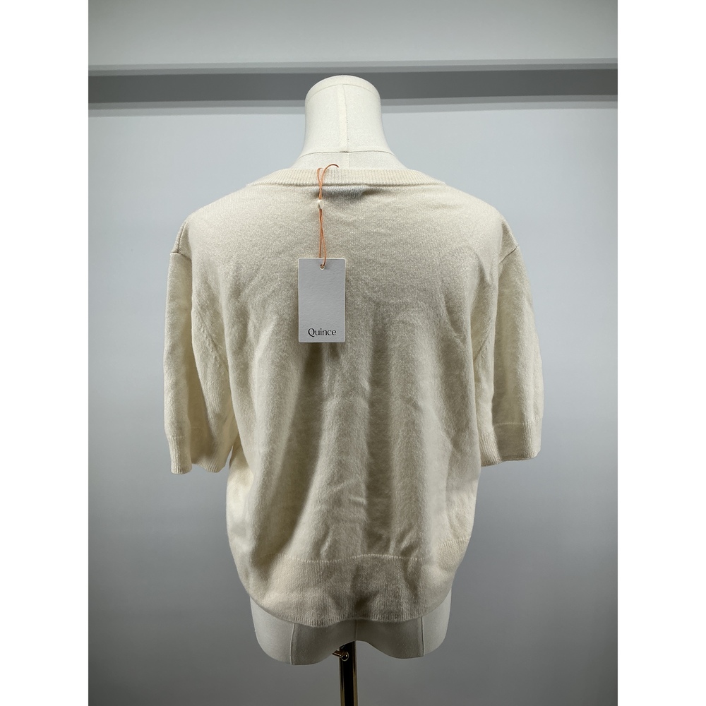 Mongolian Cashmere Short Sleeve Cardigan - Picture 2 of 3